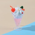 Colgante mini helado sundae rosa con crema blanca y detalle de cereza - Rosa