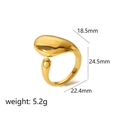 Detailed size chart for the gold snake ring showing 24.5mm dimensions and 5.2g weight - Liquid Flowing Gold Style (TR4319)