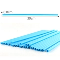 Tubi in plastica blu per kit tende fai-da-te 39cm di lunghezza e 0.8cm di diametro - Asta di Supporto (10.8g) / Blu