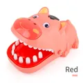 Orange-pink hippo dentist toy with white teeth for interactive family fun and games - Biting Bear/Hippo / Pink