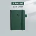 A6 dark green portable PU leather notebook with horse emblem and elastic closure strap - A6 / 1 Pack - Horse Logo / Dark Green