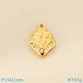 Golden strawberry shaped hollow metal pendant 15x11mm for DIY jewelry making charm - Gold Strawberry Style (KLJ10043-Z)