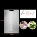 Extra large 60x49cm SUS304 stainless steel cutting board with rolling pin and mat - 49*60cm/SUS304