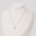 Silver heart pendant necklace in titanium steel with mixed link chain design - Heart Mother of Pearl Splice Chain / Silver