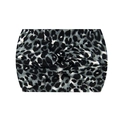 Elastic leopard print twist knot yoga headband in black and white pattern - 40-Classic Leopard Print