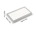 Silver-grey jewelry tray for 32 loose stones with 5 slots, size 23x13x2cm - Loose Stone Strip Tray (White & Silver)