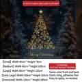 Golden snowflake Christmas tree static window sticker in five various sizes - Small (40*70CM) / Gold