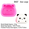 3D panda head silicone fondant mold for cake decorating and chocolate crafting - 1#Large (B437)