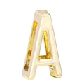 Golden 10mm alloy letter A slide charm bead with smooth finish for DIY jewelry bracelets - 10mm Full Drill Letter / Letter A