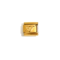 Ιταλικό DIY στοιχείο από ανοξείδωτο ατσάλι 18K με σχέδιο καρδιάς και βέλους για βραχιόλι - Στυλ Βέλος μέσα από την Καρδιά Χρυσό (Gold-37)