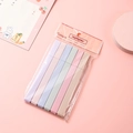 Set of 6 macaron pastel highlighters in minimalist rectangular tubes with OPP packaging - Chisel Tip / Square Series-Single Tip Sweet 6 Pack