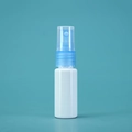 30ml white plastic spray bottle with transparent blue nozzle and cap for skincare - 20ml / Porcelain White Bottle Blue Spray