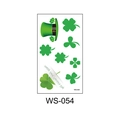 Waterproof Saint Patrick's Day temporary tattoo with green clovers and festive hats WS-054 - WS-054