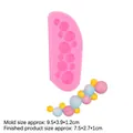 Roze siliconen vorm in bellenkettingvorm voor fondant en chocolade decoratie - 2# Gebogen Bellenketting / Roze