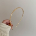 Goldener minimalistischer mehrlagiger Dreifach-Haarreif für Damen mit Textur-Finish - Mehrlagiges Dünnes Stirnband / Gold