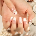 JP2685-Nude Pink Snowman French Dot
