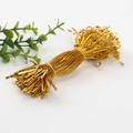 Metallic gold tag cord with safety pin for gift packaging and clothing labels - Gold Cord + Safety Pins (approximately 100 Pieces)