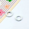 White lacquered 23mm metal spring gate ring connector for keychains and accessories - White (Outer Diameter 20mm)