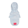 Felpa con cappuccio celeste per cani piccoli in morbido tessuto pile corallo - S / Blu