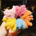 Colorful plush hair bands for kids in vibrant pink red and blue fuzzy texture - 14# Fuzzy Multicolor Approx 100Pcs