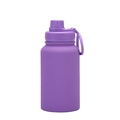 Purple 650ml stainless steel sports water bottle with matte finish and carry handle - 650ml / Sport / Violet
