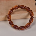 Pulsera de cuentas de madera Taihang Thuja pulida con cuentas de barril y redondas - Corte Recto 1.2*1.3 Con Espaciadores de Ábaco