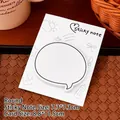 Minimalist white round speech bubble sticky notes set with 7.3cm diameter for journaling - Round 2