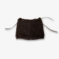 Cute dark brown knit cat ear beanie with ribbon bows and plush faux fur texture - 16x23cm / Brown