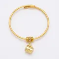 Brazalete minimalista chapado en oro con colgante de taza de café y microdiamantes - Estilo A-Taza de café