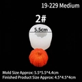 3D pumpkin silicone mold for Halloween candles and cake decorating with realistic texture - 2# Medium Pumpkin / Clear