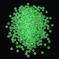 Luminous 7x4mm round green glow-in-the-dark beads with star and moon patterns - Transparent Black Star Moon