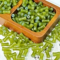 Bamboo shaped 6x12mm dark green glass beads for DIY bracelet jewelry making - Olive Green (J4#)
