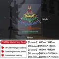 Size chart for large static Christmas tree window stickers with UV color printing - Colored Pencil Christmas Tree P-sd0162 / S Small