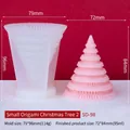 Molde de silicona árbol pequeño origami para velas DIY, tamaño 79x96mm - Árbol de Navidad de origami pequeño 2 SD-98