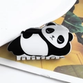 Cute panda hair claw clip made of glossy acetate with black and white animal motif - Glossy Acetate Panda (D21-5-1)