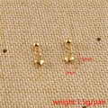 Détail de boucles d'oreilles cœur doré montrant les dimensions 6mm par 5mm - Style Coeur (Or 9#)