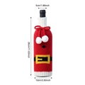 Funda de punto para botella de vino de Papá Noel en terciopelo rojo con cinturón - Estilo de Cinturón Rojo