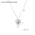 Silver rotating heart pendant necklace in stainless steel with forever engraving - Engraved Double Heart Rotating Style (YX0104) / Silver