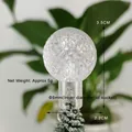 Diamond-cut textured round clear sphere Christmas light accessory 2.2cm diameter - Large Pineapple Ball (8mm Socket)