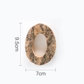 Natural birch wood decorative number 0 with real bark texture, height 9.5cm and width 7cm - Number 0