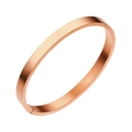 Minimalistischer Armreif aus roségoldenem Edelstahl mit polierter Oberfläche und Klappverschluss - 6mm / Roségold