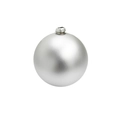 Single silver 3cm electroplated Christmas ball ornament with a shiny metallic finish - Matte Silver