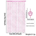 Tenda a frange rosa a forma di zampa di cane 2m decorazione per feste ed eventi per animali - Stampa Zampa Rosa