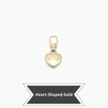 Universal golden heart-shaped replacement zipper puller for bags and jackets - Heart Shape - Gold