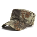Detail of flat top army cap featuring bionic camo pattern and metal side eyelets - Python Camo(8#)