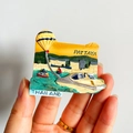 3D resin fridge magnet featuring Pattaya Thailand beach and parasailing scenery - (5) Pattaya Thailand