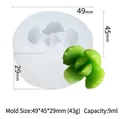 DIY succulent shaped silicone candle mold SX-ZW-144 with 9ml capacity for resin and wax - Succulent Mold (ZW-144) / White