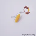 Modèle de grain de maïs miniature en résine jaune pour loisirs créatifs 2,1x0,7 cm - Petite Patate Douce Jaune Entière de 2,2 cm