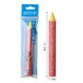 Rice paper blending stump for sketching with red pattern finish, size 15.2cm by 1.5cm - Single Medium Size (Floral Pattern)