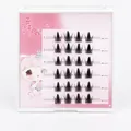 Self-adhesive naughty elf style individual cluster eyelashes in pink storage box - Glue-Free Naughty Elf